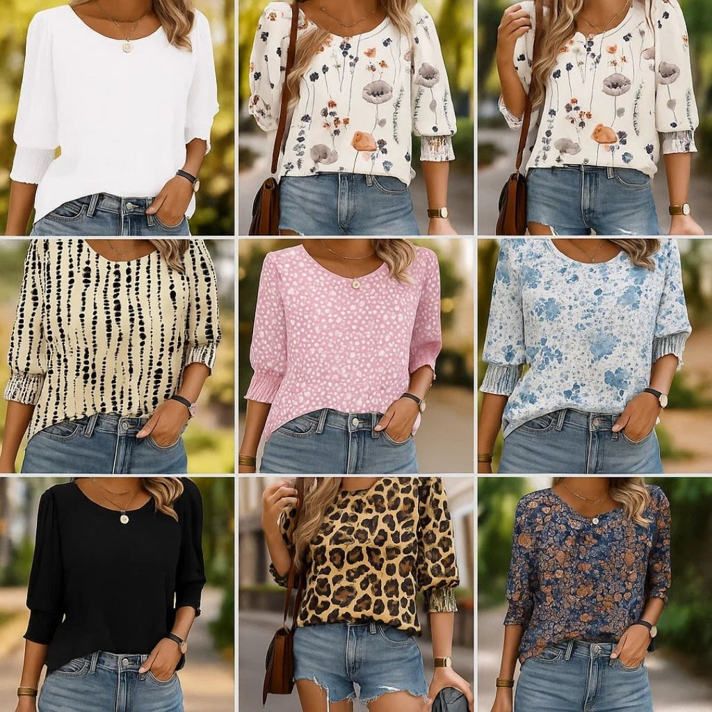 3/4‑Mouw Blouse