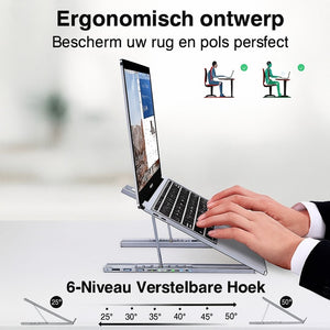 8-in-1 USB-C Laptop Docking Station en Standaard