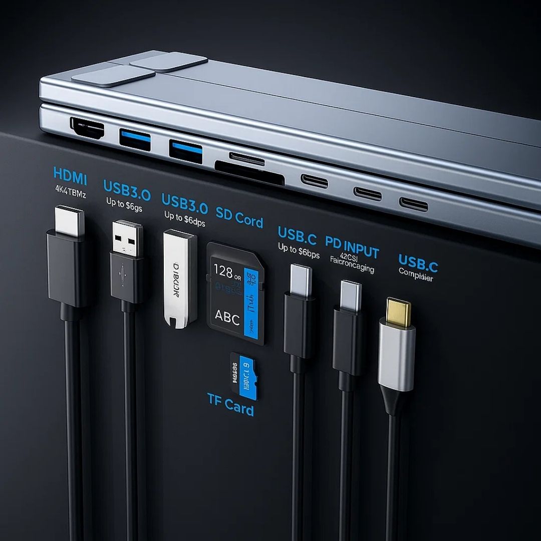 8-in-1 USB-C Laptop Docking Station en Standaard