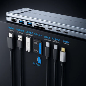 8-in-1 USB-C Laptop Docking Station en Standaard