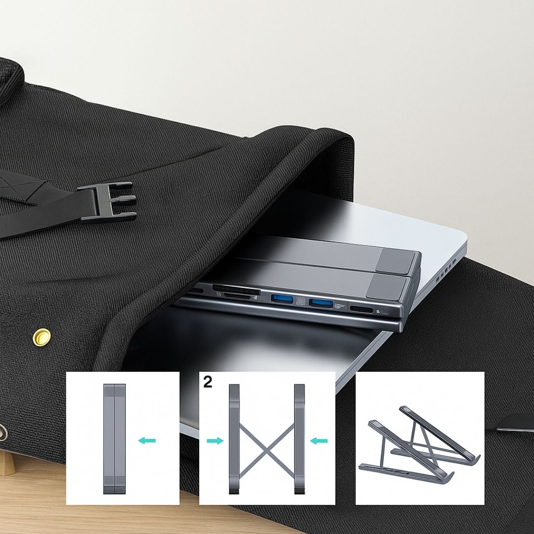 8-in-1 USB-C Laptop Docking Station en Standaard