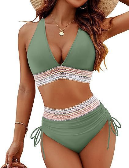 Hoog getailleerde bikinisets met afslankend effect
