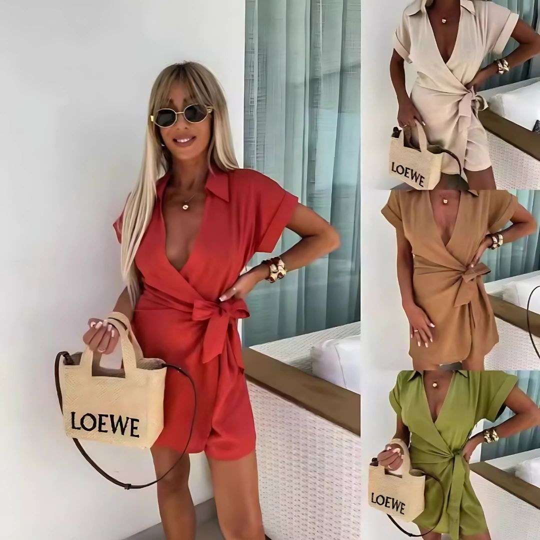 Wickel Jumpsuit met V-Hals