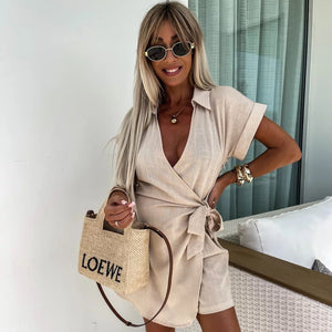 Wickel Jumpsuit met V-Hals