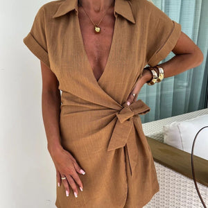 Wickel Jumpsuit met V-Hals
