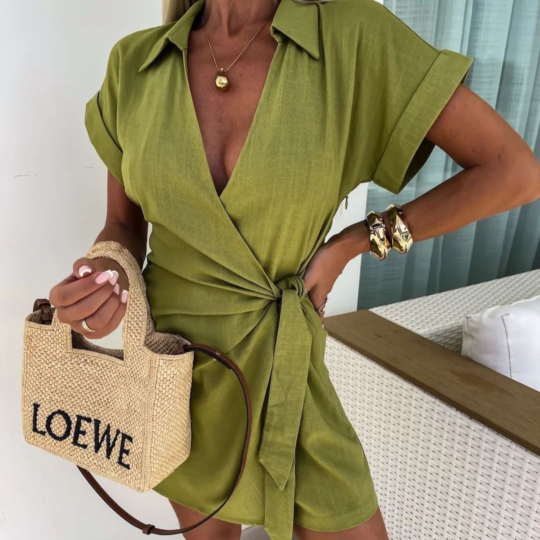 Wickel Jumpsuit met V-Hals