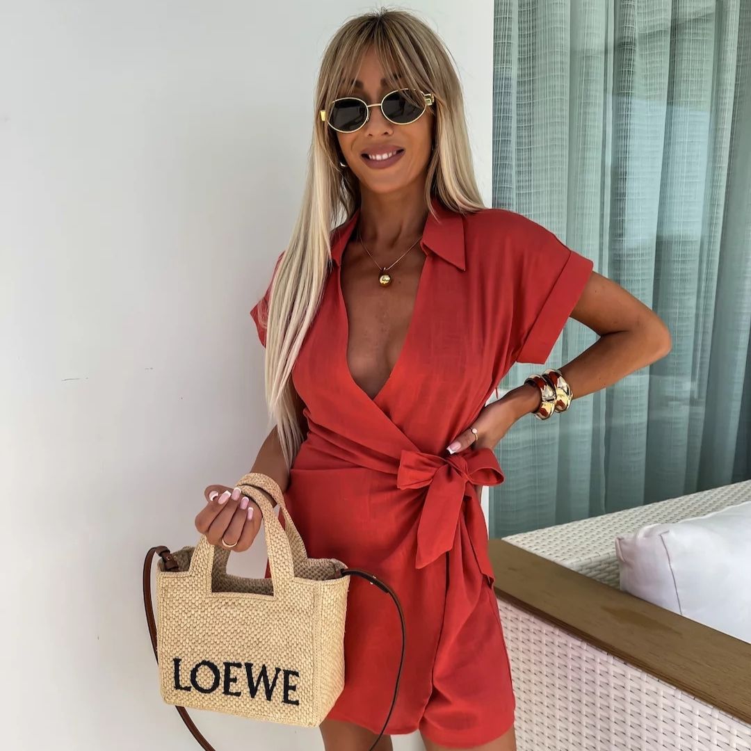 Wickel Jumpsuit met V-Hals